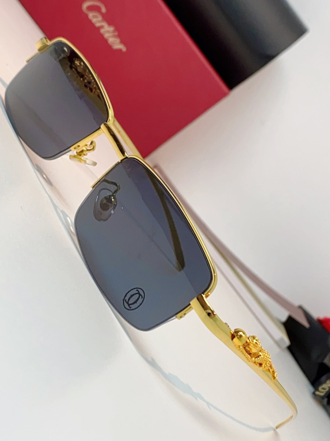 Cartier Square Black Lens Sunglasses for Men & Women - 358531 - detail image 7