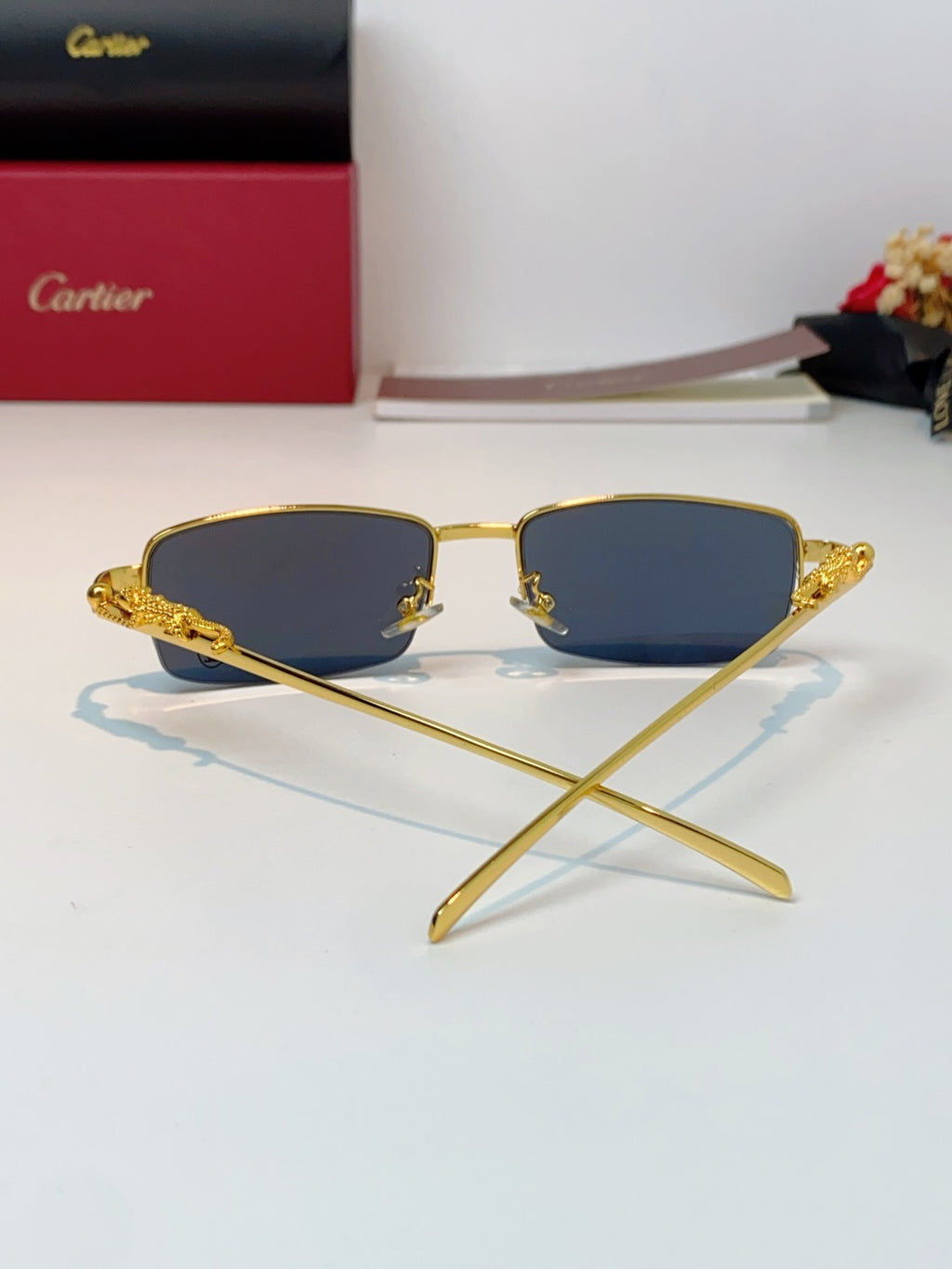 Cartier Square Black Lens Sunglasses for Men & Women - 358531 - detail image 3