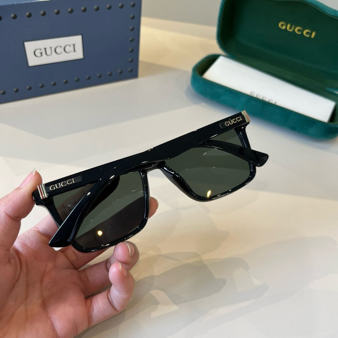 Gucci Metal Aviator Black Lens Sunglasses for Men & Women - 398452 - detail image 5