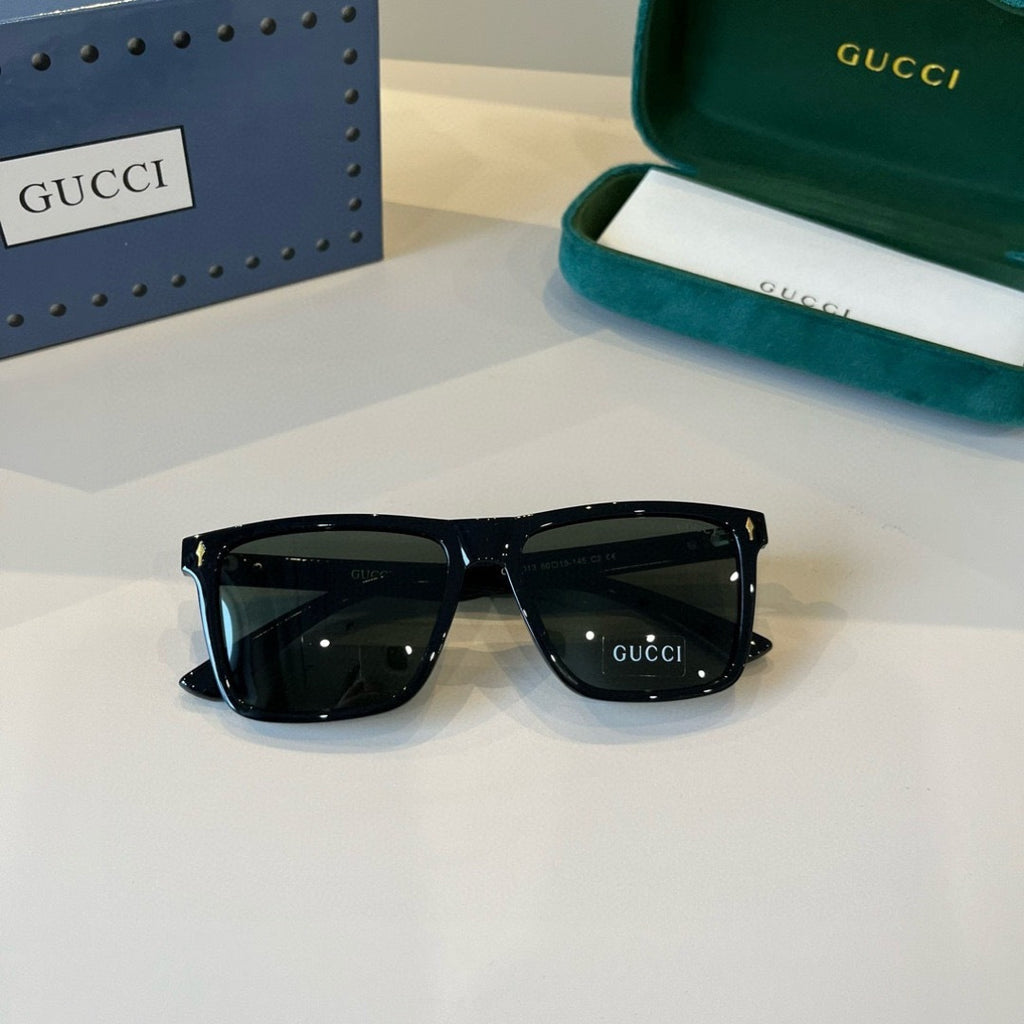 Gucci Metal Aviator Black Lens Sunglasses for Men & Women - 398452 - detail image 9