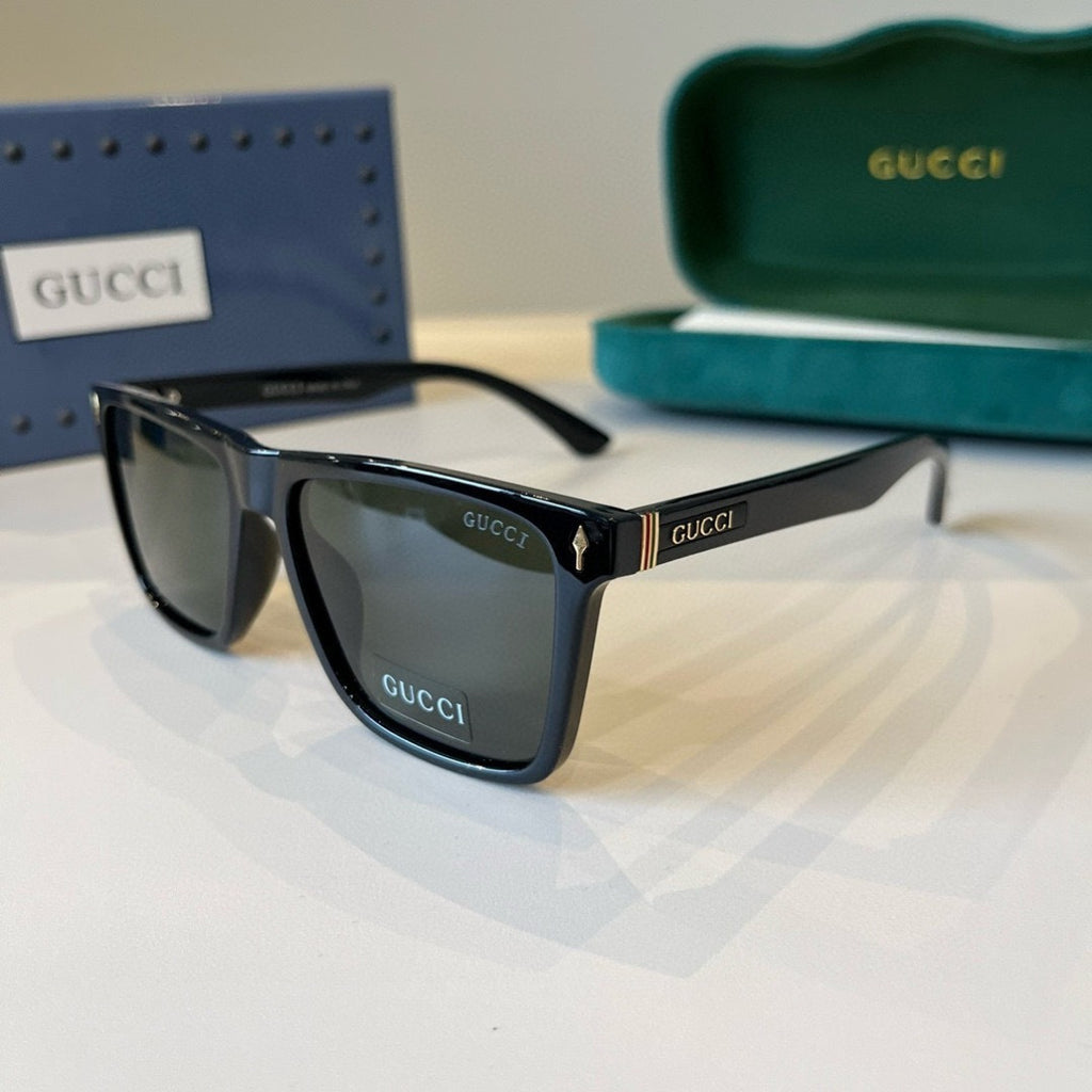 Gucci Metal Aviator Black Lens Sunglasses for Men & Women - 398452 - detail image 3