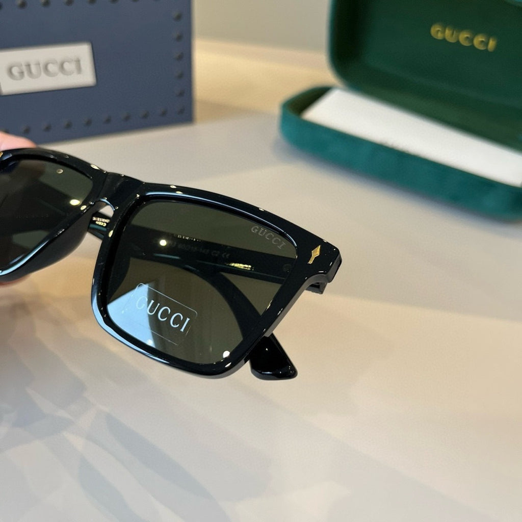 Gucci Metal Aviator Black Lens Sunglasses for Men & Women - 398452 - detail image 7