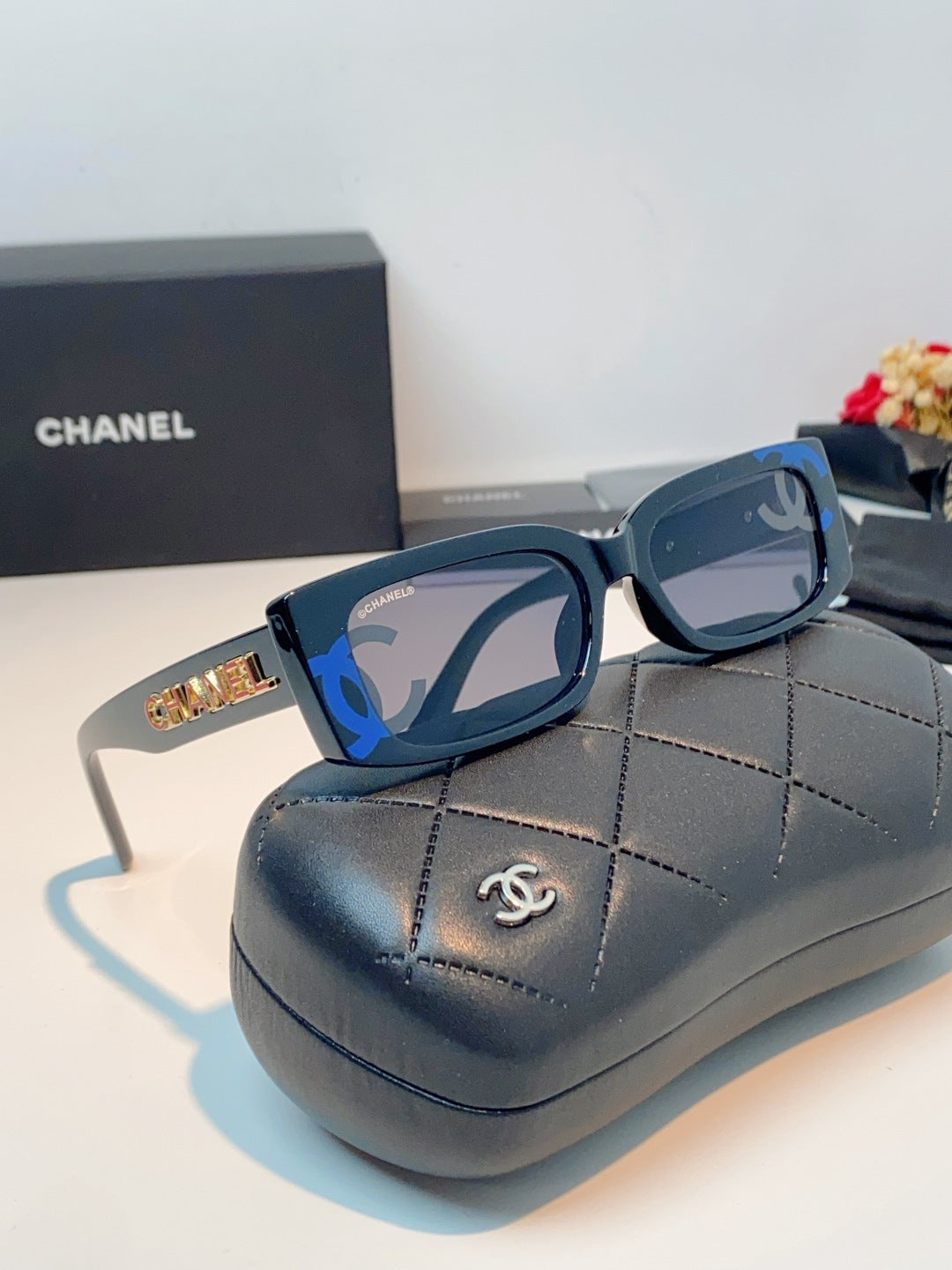 Chanel Square Blue Lens Sunglasses for Men & Women - 382154 - detail image 10