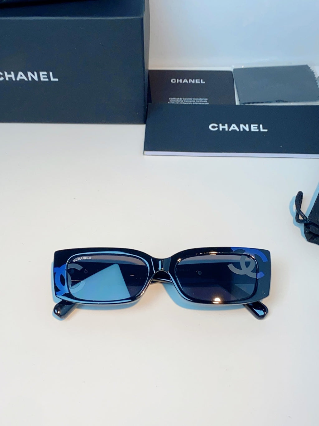 Chanel Square Blue Lens Sunglasses for Men & Women - 382154 - detail image 9
