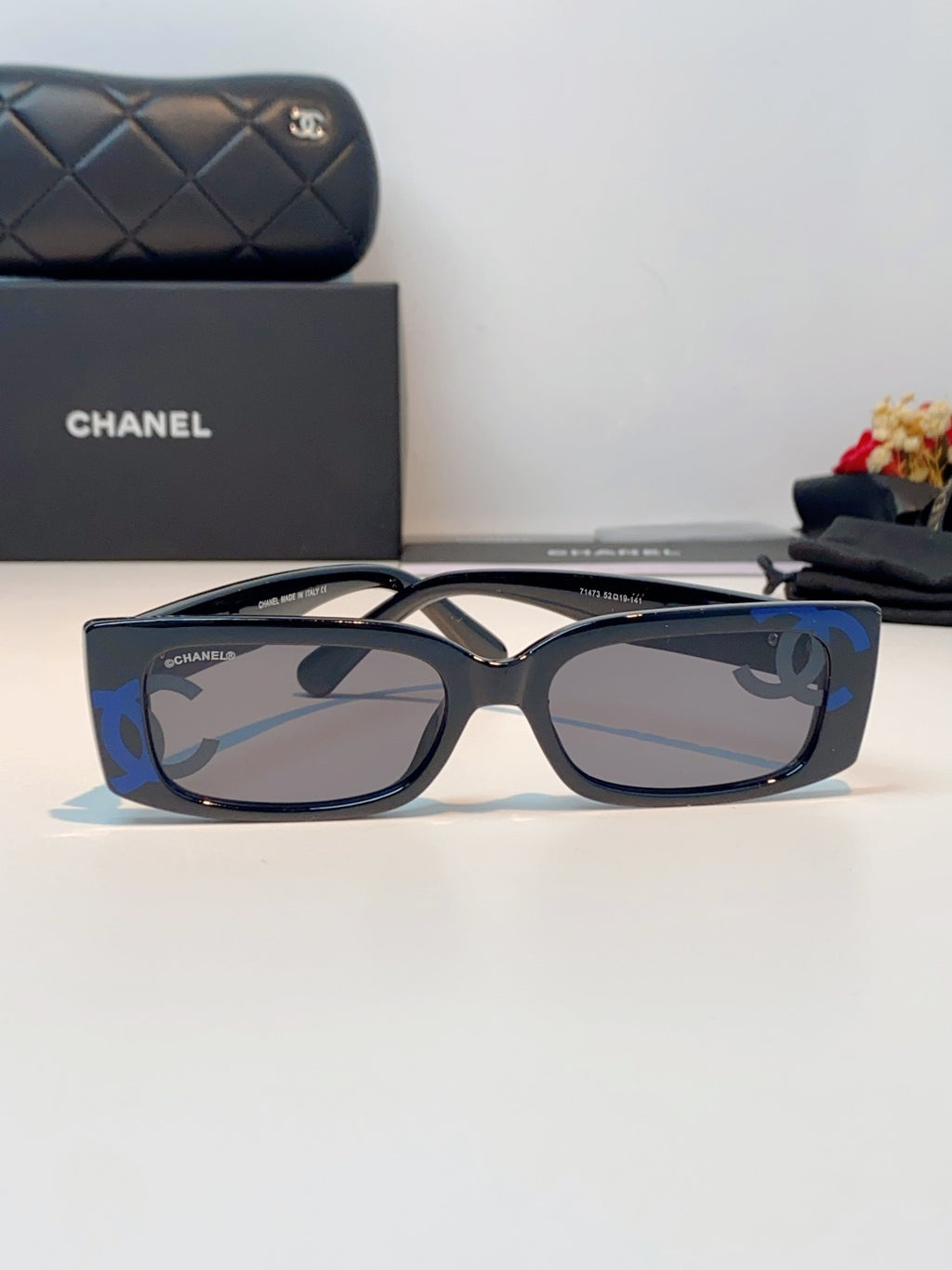 Chanel Square Blue Lens Sunglasses for Men & Women - 382154 - detail image 2