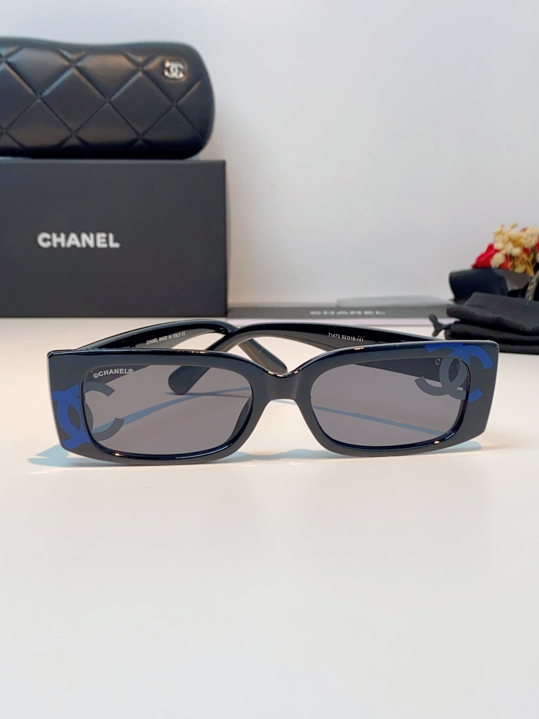 Chanel Square Blue Lens Sunglasses for Men & Women - 382154 - detail image 2