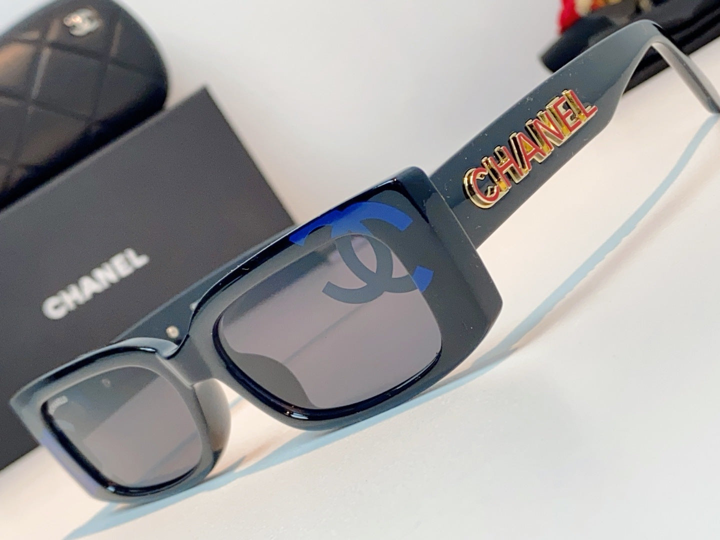 Chanel Square Blue Lens Sunglasses for Men & Women - 382154 - detail image 7