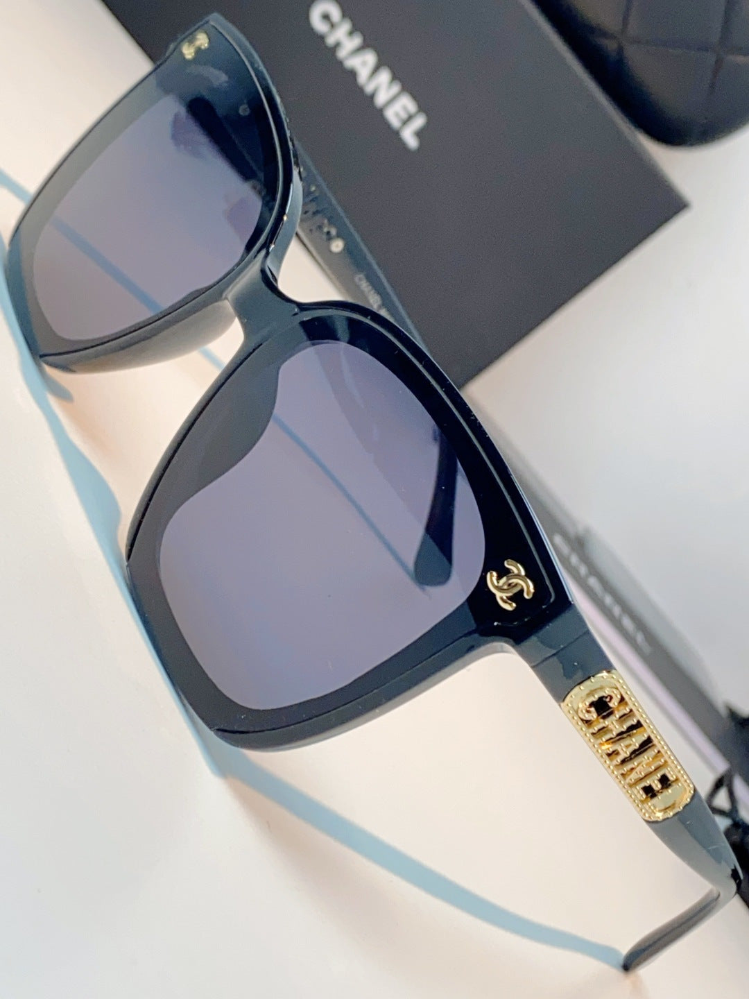 Chanel Acetate Oversized Gray Lens Sunglasses for Men & Women - detail image 7