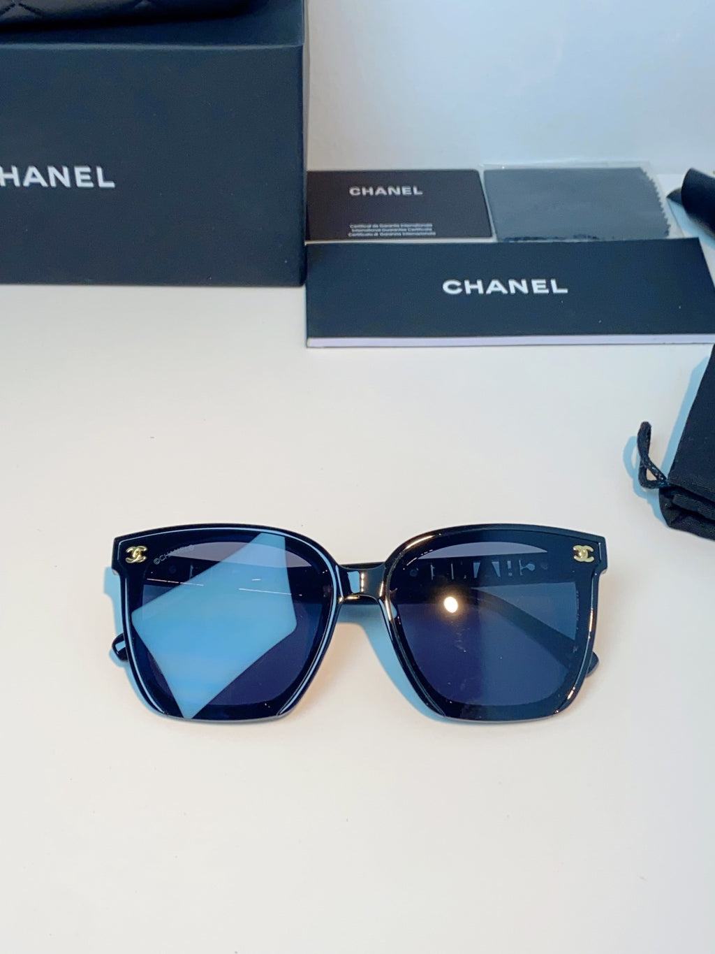 Chanel Acetate Oversized Gray Lens Sunglasses for Men & Women - detail image 9