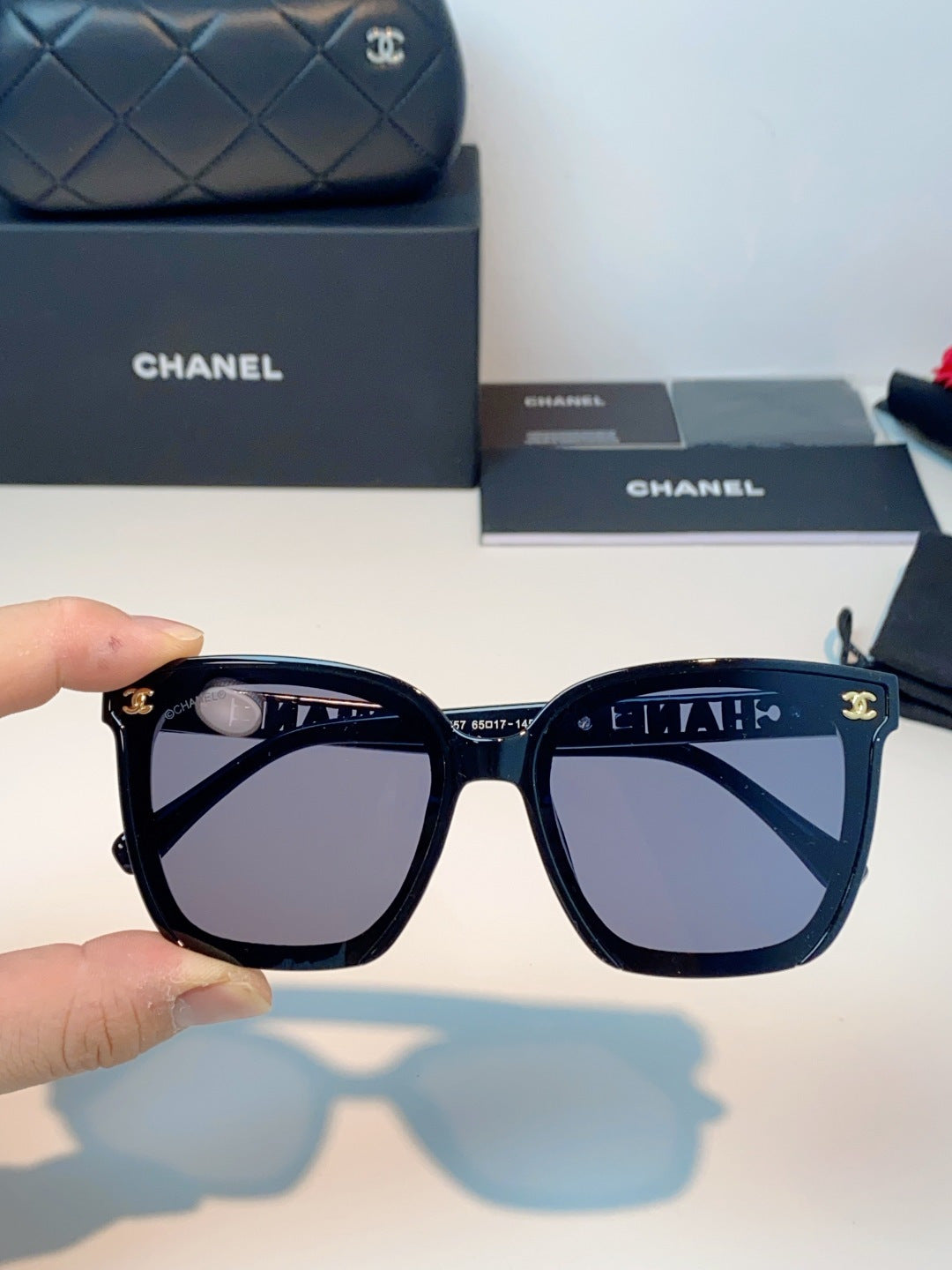 Chanel Acetate Oversized Gray Lens Sunglasses for Men & Women - detail image 4