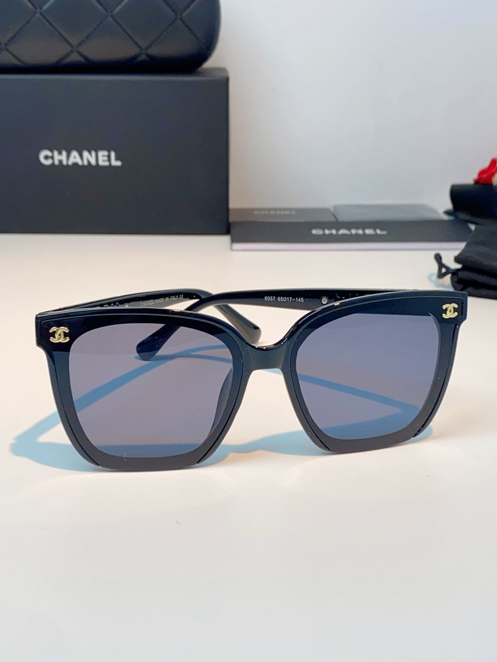 Chanel Acetate Oversized Gray Lens Sunglasses for Men & Women - detail image 2