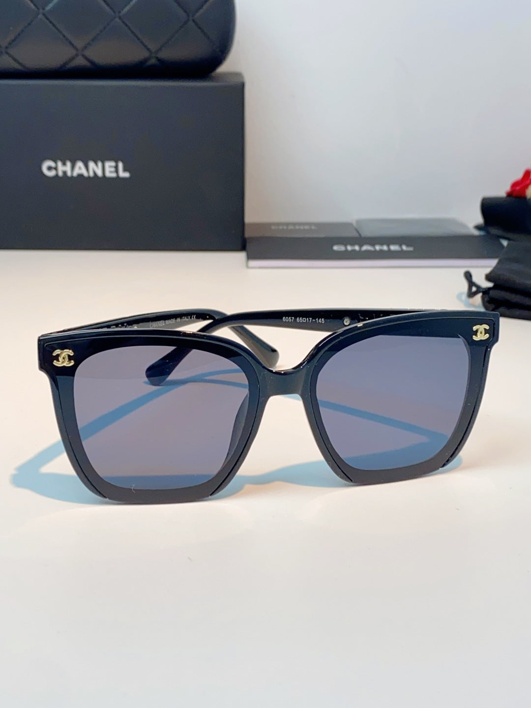 Chanel Acetate Oversized Gray Lens Sunglasses for Men & Women - detail image 2