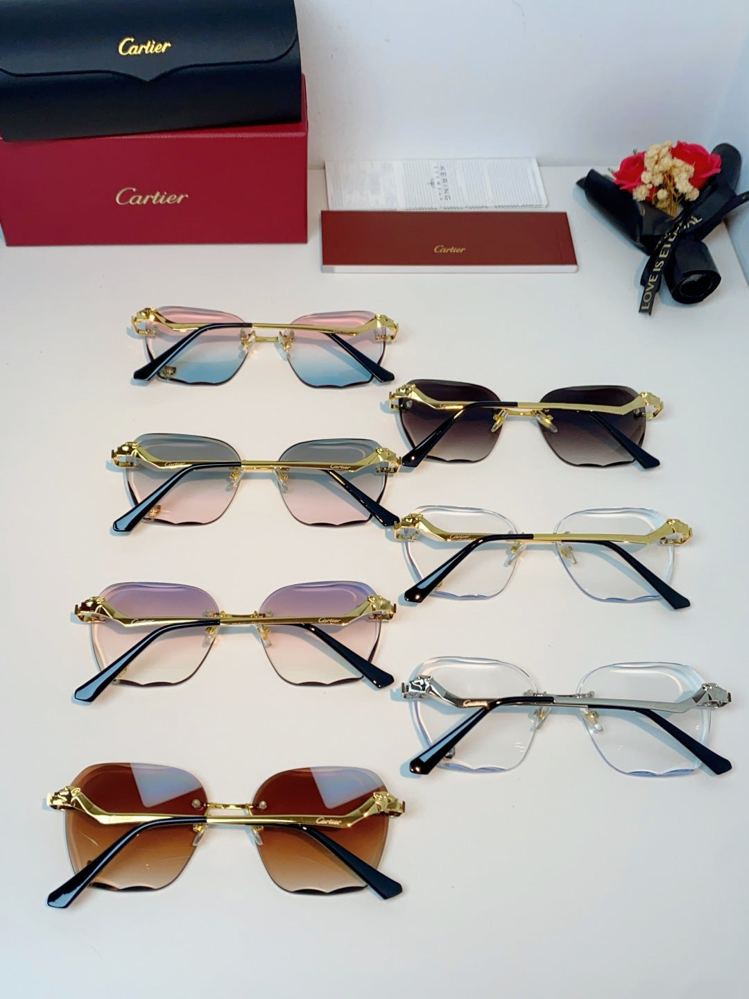 Cartier Photochromic Rimless Silver Lens Sunglasses for Men & Women - 372216 - detail image 11