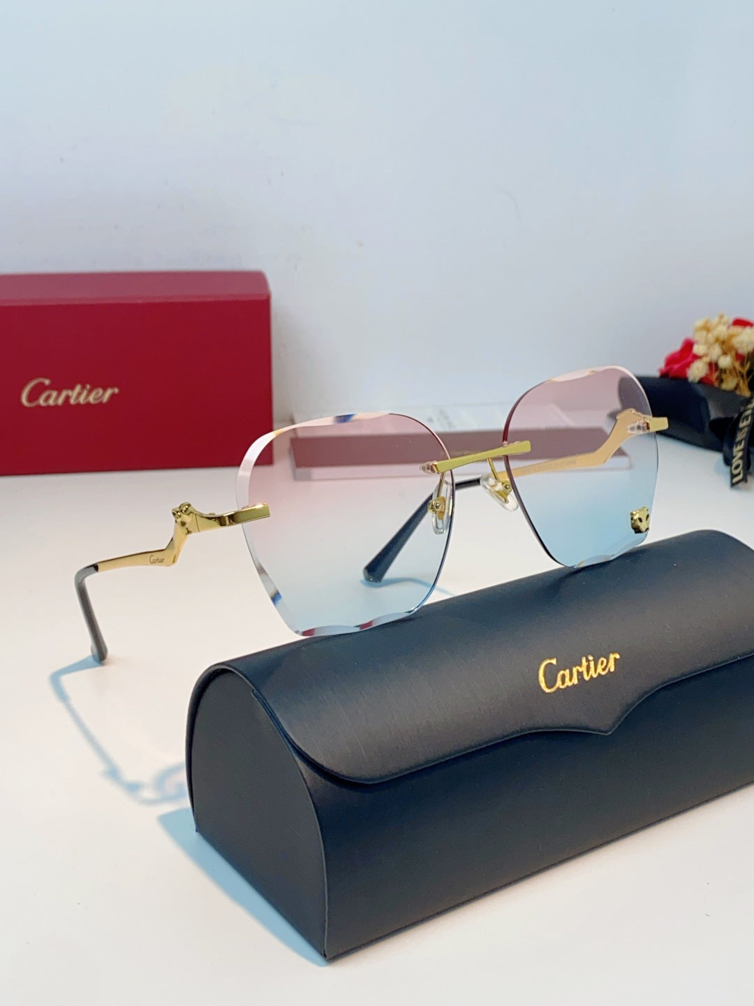 Cartier Photochromic Rimless Silver Lens Sunglasses for Men & Women - 372215 - detail image 10