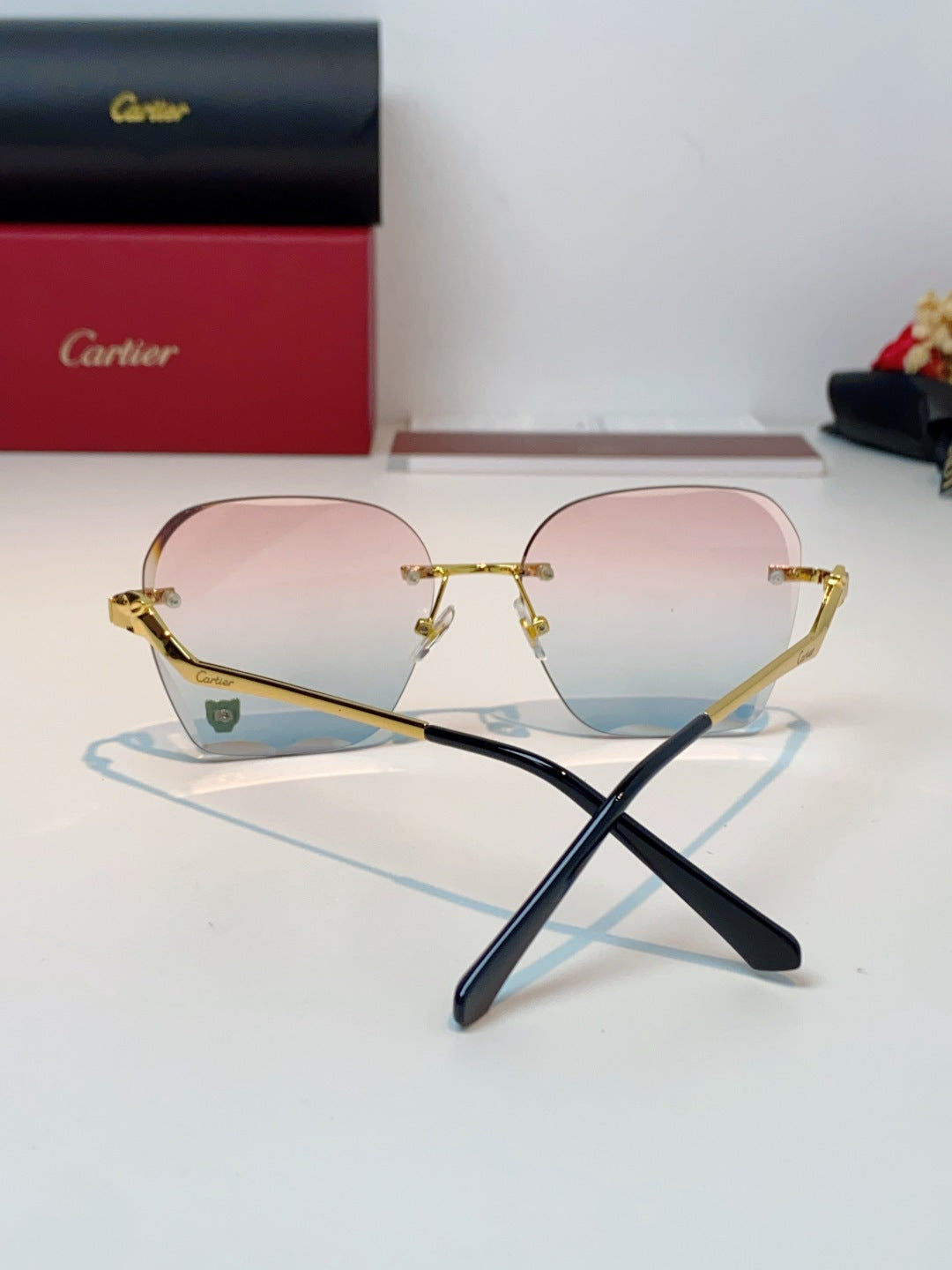 Cartier Photochromic Rimless Silver Lens Sunglasses for Men & Women - 372215 - detail image 3