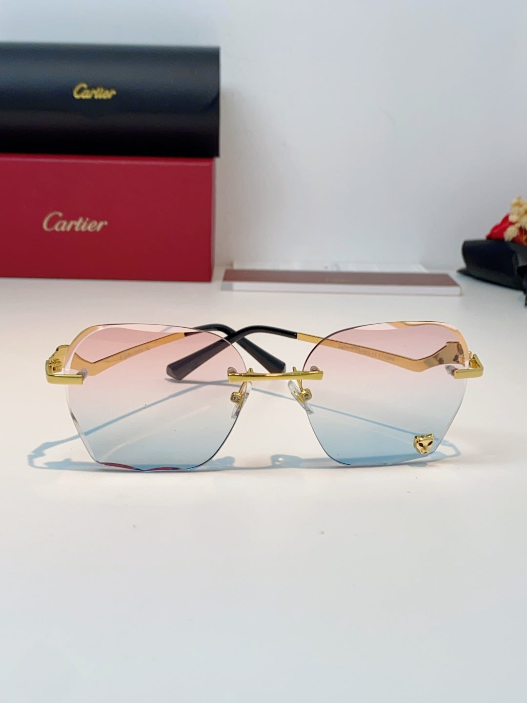 Cartier Photochromic Rimless Silver Lens Sunglasses for Men & Women - 372215 - detail image 2