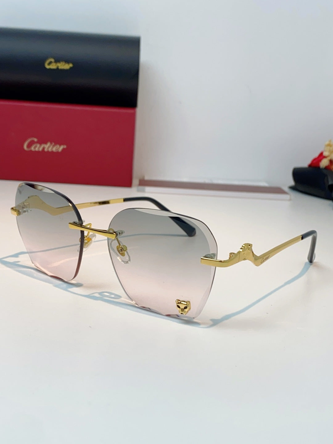 Cartier Photochromic Rimless Silver Lens Sunglasses for Men & Women - 372216