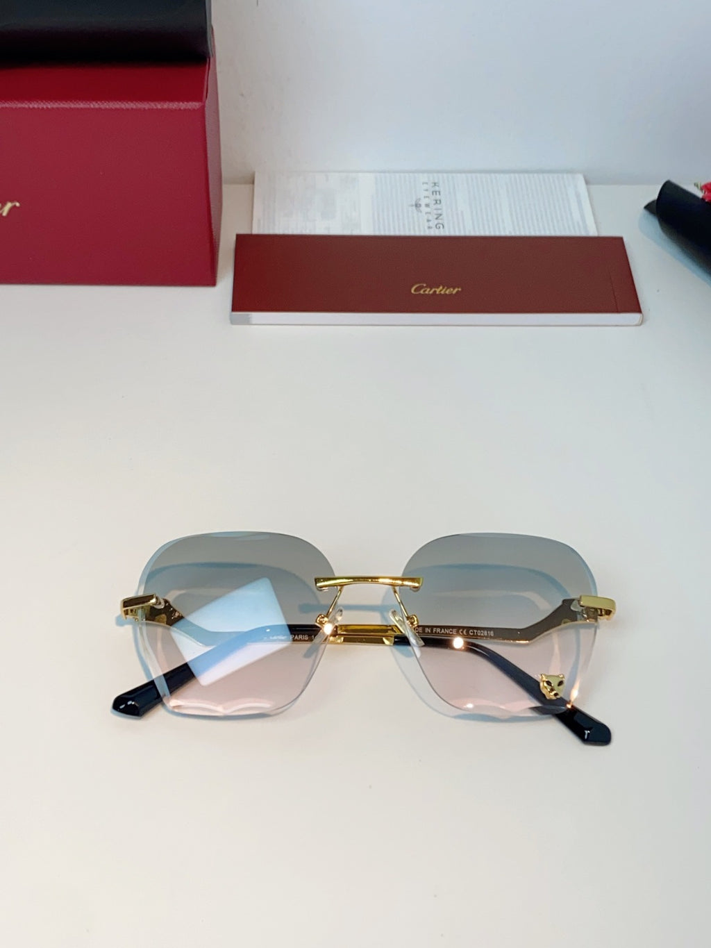Cartier Photochromic Rimless Silver Lens Sunglasses for Men & Women - 372216 - detail image 9