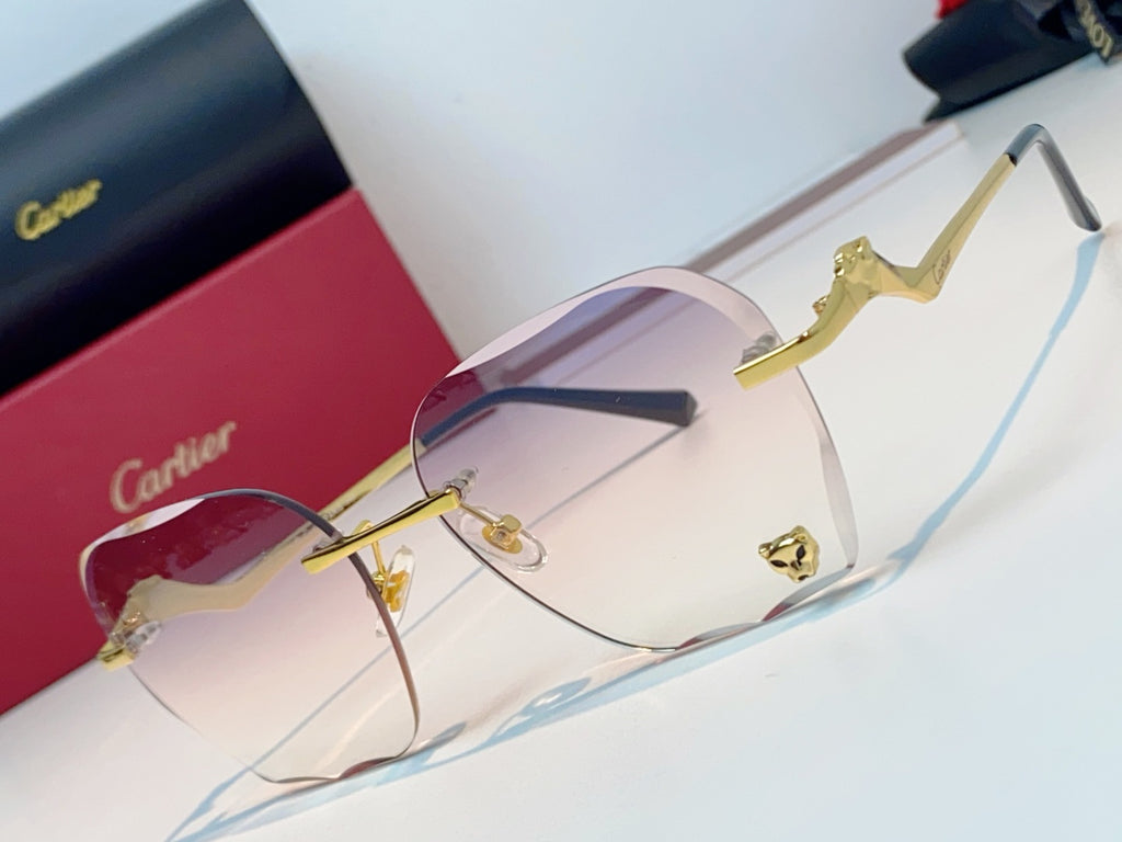 Cartier Photochromic Rimless Brown Lens Sunglasses for Men & Women - detail image 7