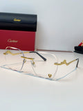 Cartier Photochromic Rimless Orange Lens Sunglasses for Men & Women