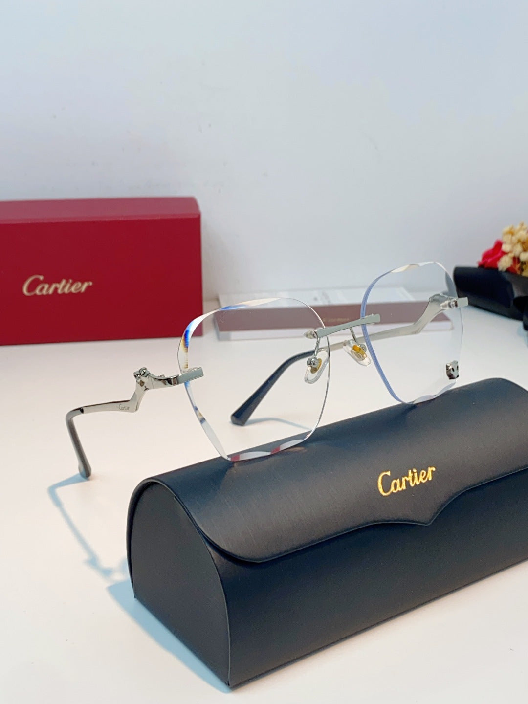 Cartier Photochromic Rimless Silver Lens Sunglasses for Men & Women - 372221 - detail image 10