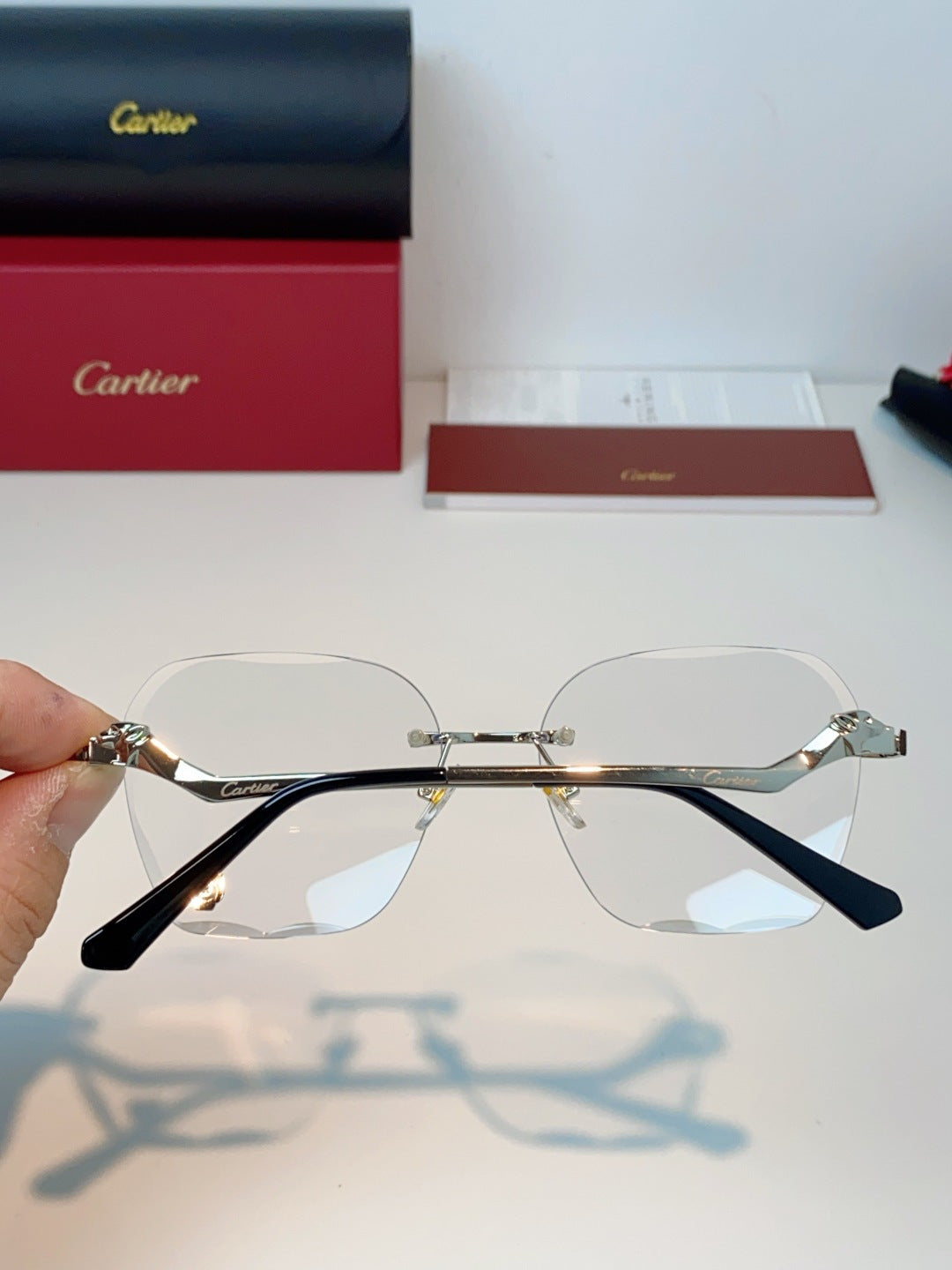 Cartier Photochromic Rimless Silver Lens Sunglasses for Men & Women - 372221 - detail image 5