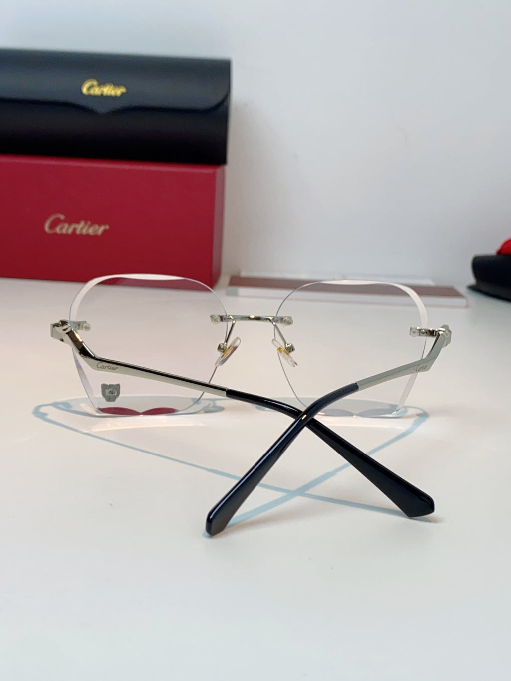 Cartier Photochromic Rimless Silver Lens Sunglasses for Men & Women - 372221 - detail image 3