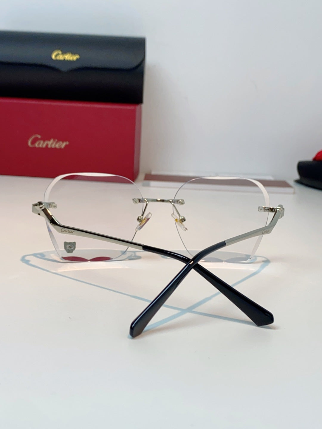 Cartier Photochromic Rimless Silver Lens Sunglasses for Men & Women - 372221 - detail image 3