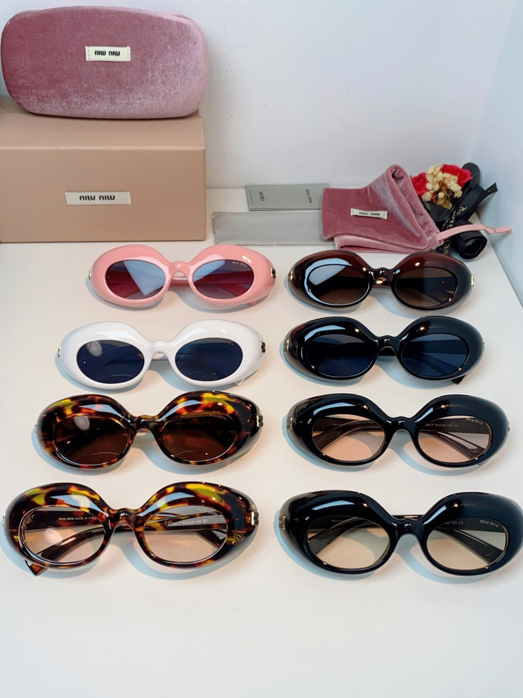 Miu Miu Metal Cat-Eye Black Lens Sunglasses for Women - 399259 - detail image 12
