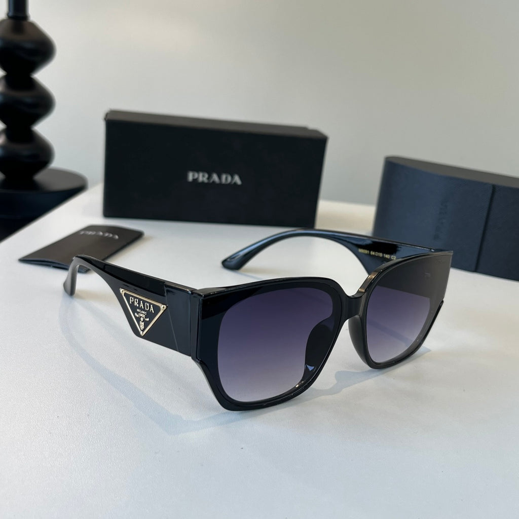 Prada Fashion Black Lens Sunglasses for Men & Women - 382700