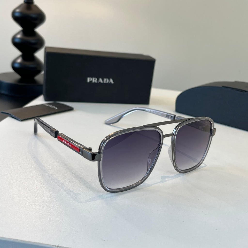 Prada Fashion Gray Lens Sunglasses for Men & Women