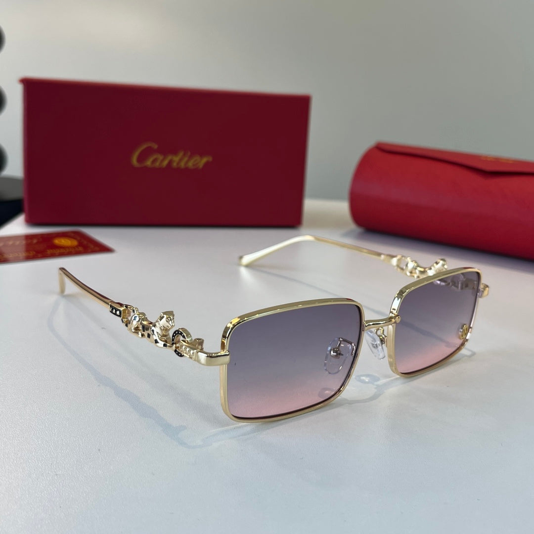 Cartier Lightweight Metal Rimless Silver Lens Sunglasses for Men & Wo - 432247