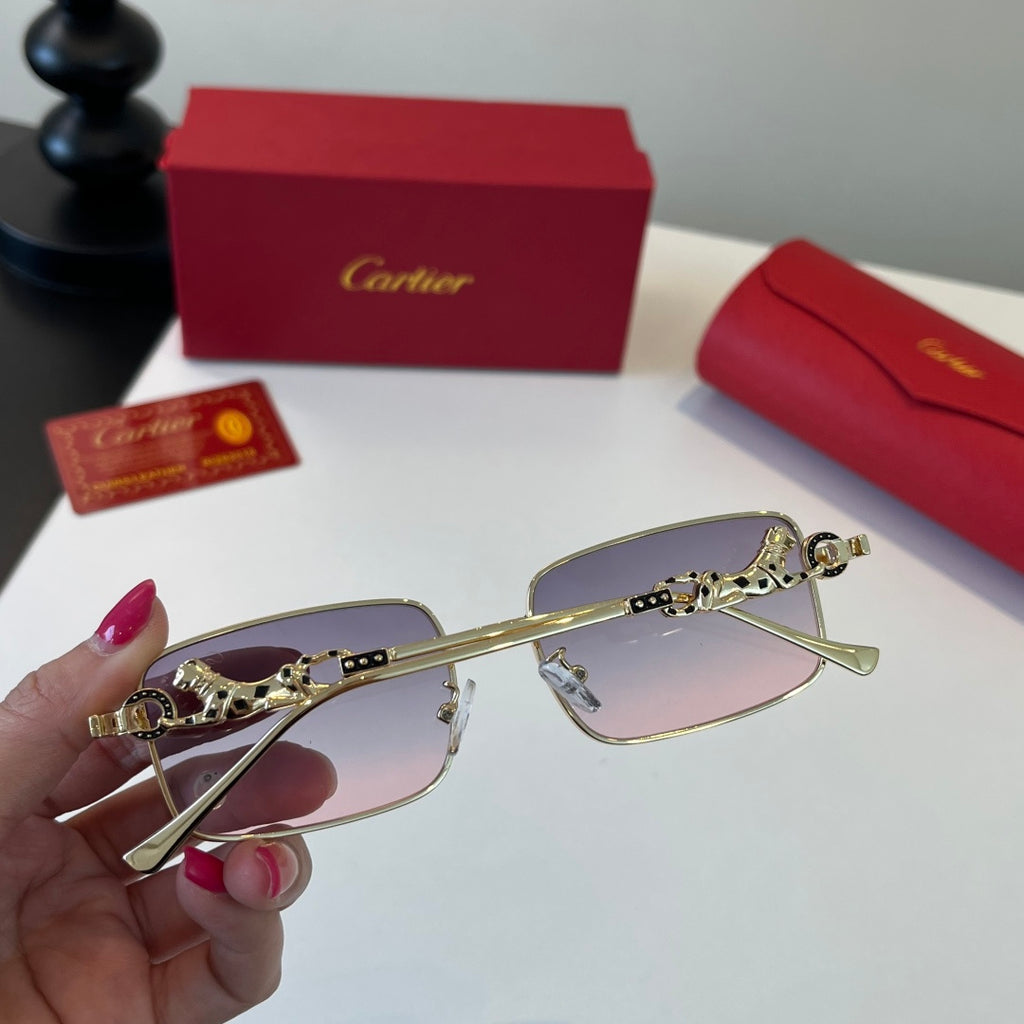 Cartier Lightweight Metal Rimless Silver Lens Sunglasses for Men & Wo - 432247 - detail image 8