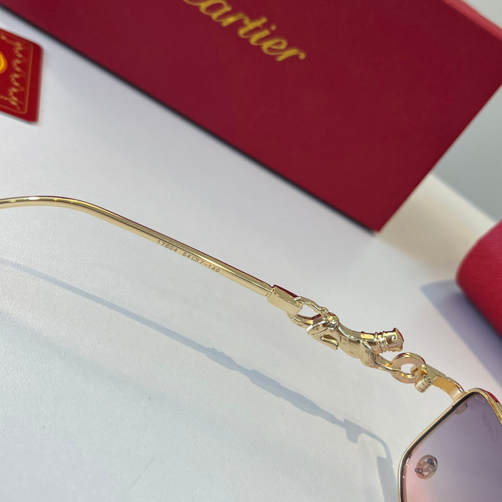 Cartier Lightweight Metal Rimless Silver Lens Sunglasses for Men & Wo - 432247 - detail image 10