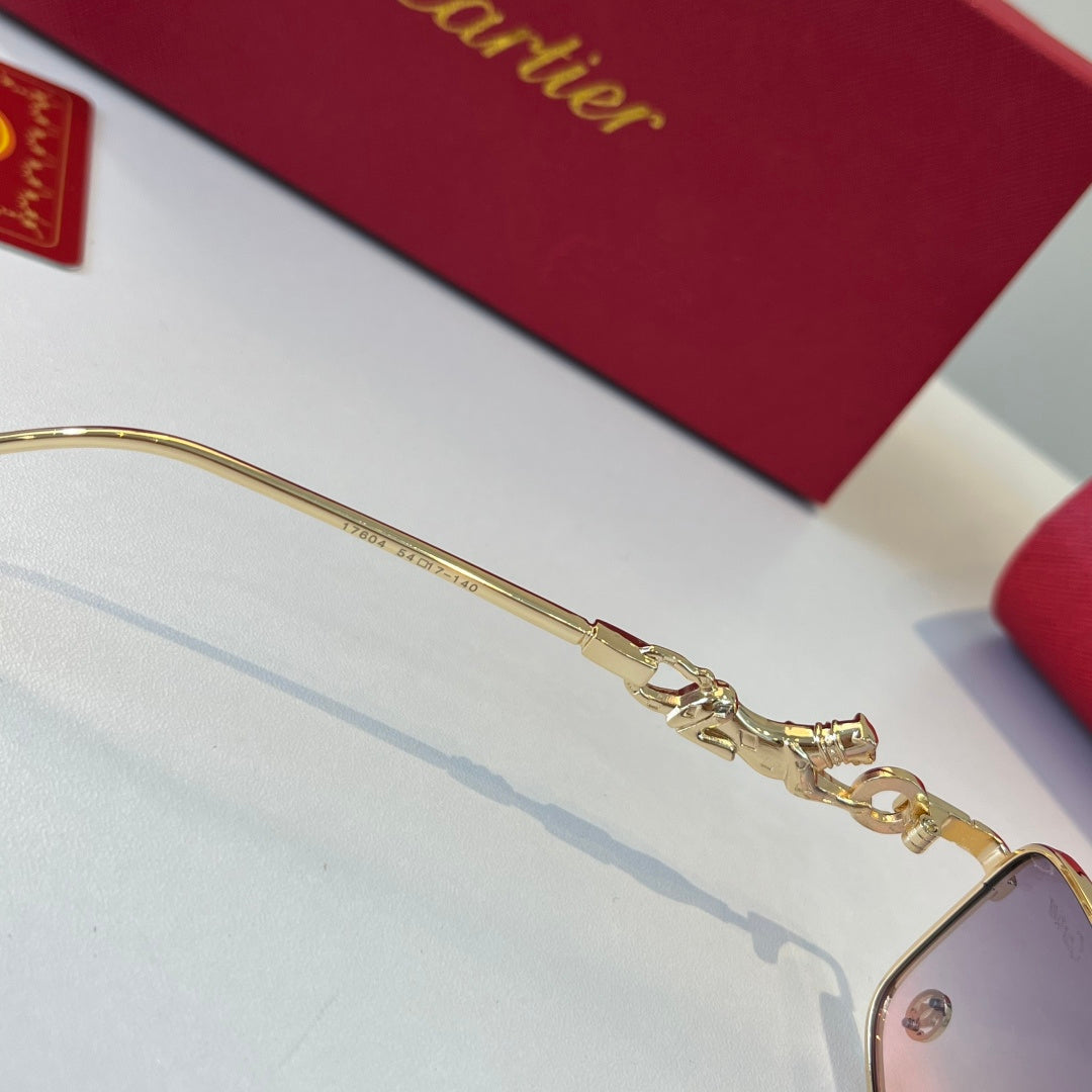 Cartier Lightweight Metal Rimless Silver Lens Sunglasses for Men & Wo - 432247 - detail image 10