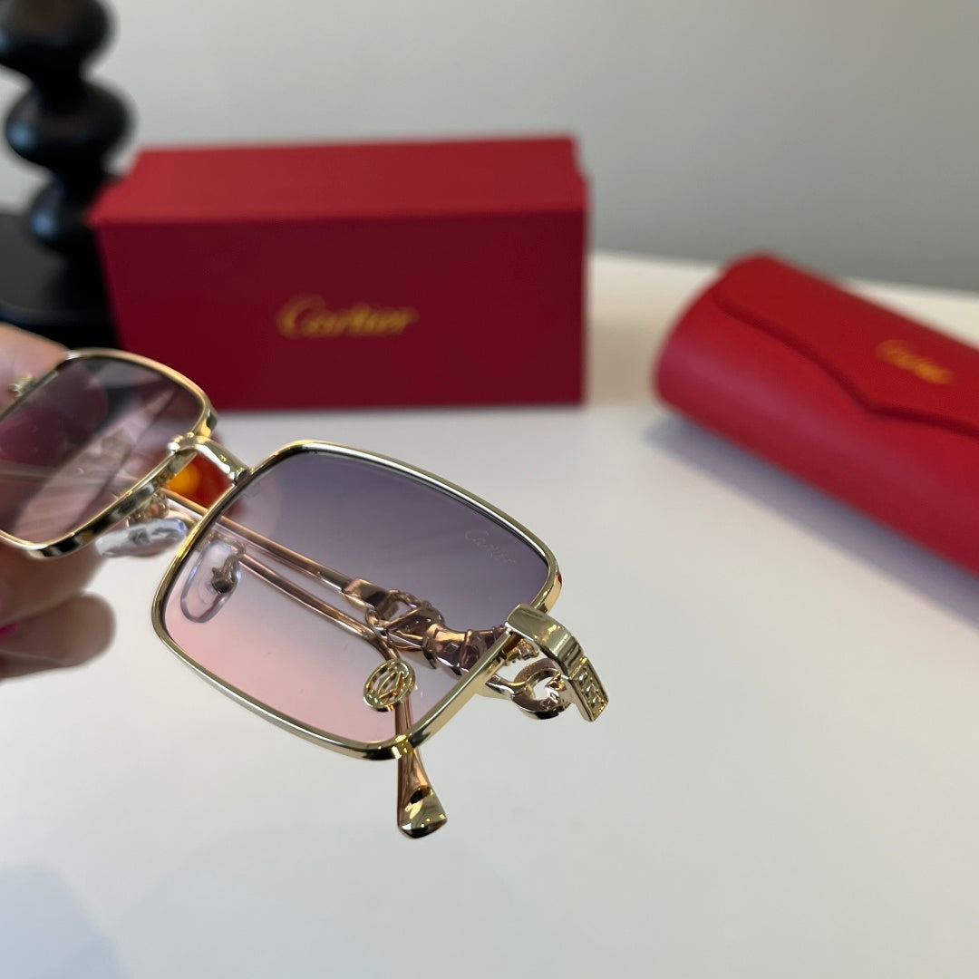 Cartier Lightweight Metal Rimless Silver Lens Sunglasses for Men & Wo - 432247 - detail image 7