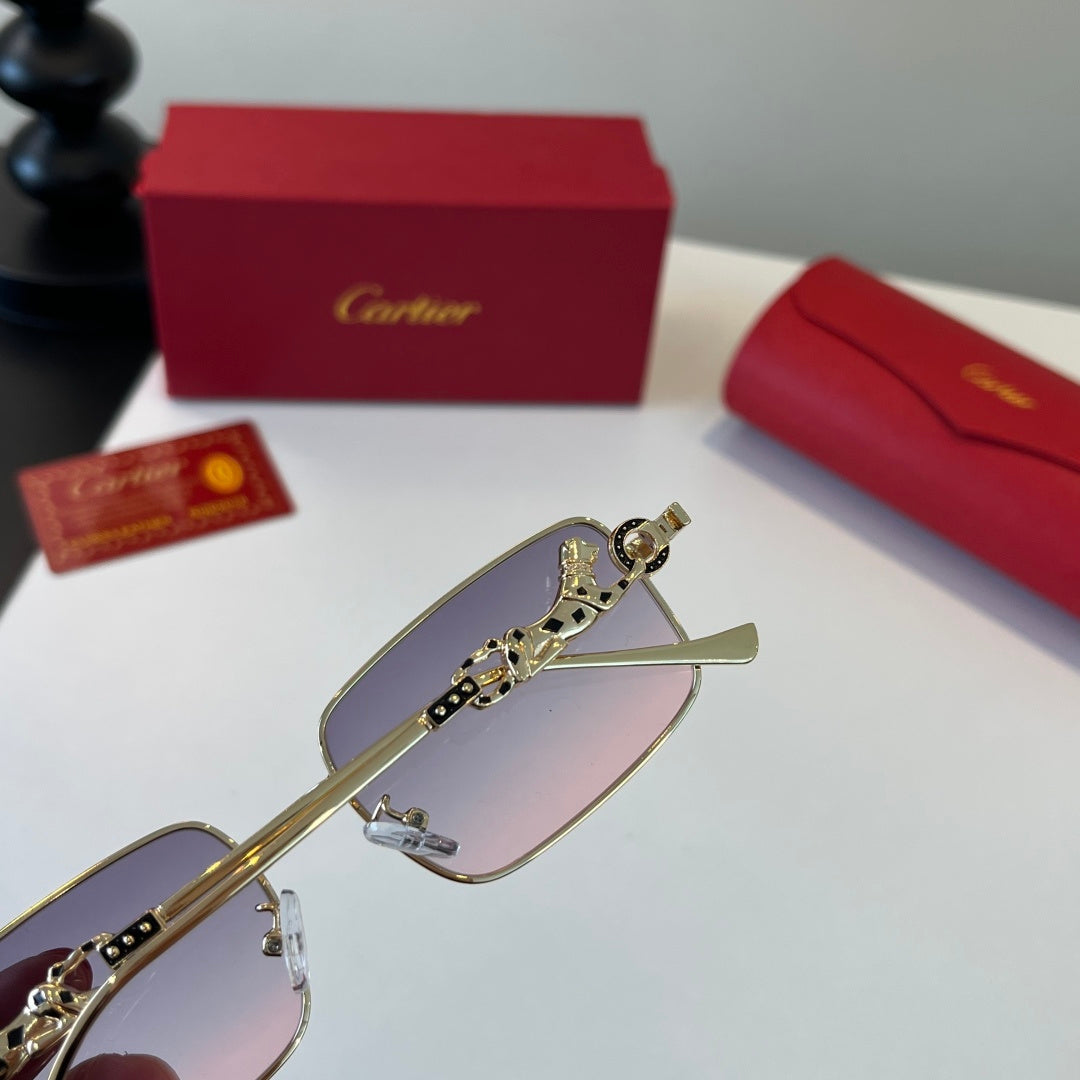 Cartier Lightweight Metal Rimless Silver Lens Sunglasses for Men & Wo - 432247 - detail image 6