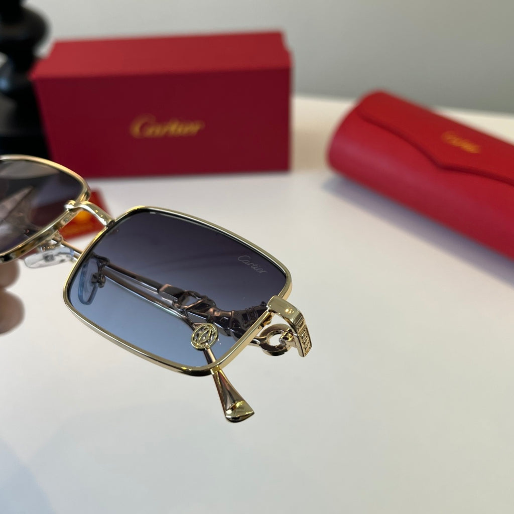 Cartier Lightweight Metal Rimless Silver Lens Sunglasses for Men & Wo - 432248 - detail image 4