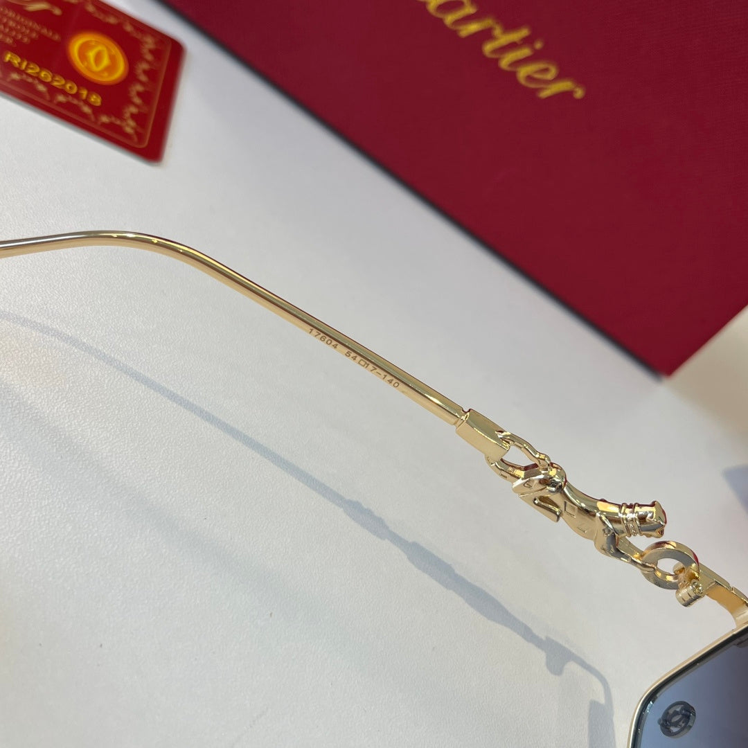 Cartier Lightweight Metal Rimless Silver Lens Sunglasses for Men & Wo - 432248 - detail image 7