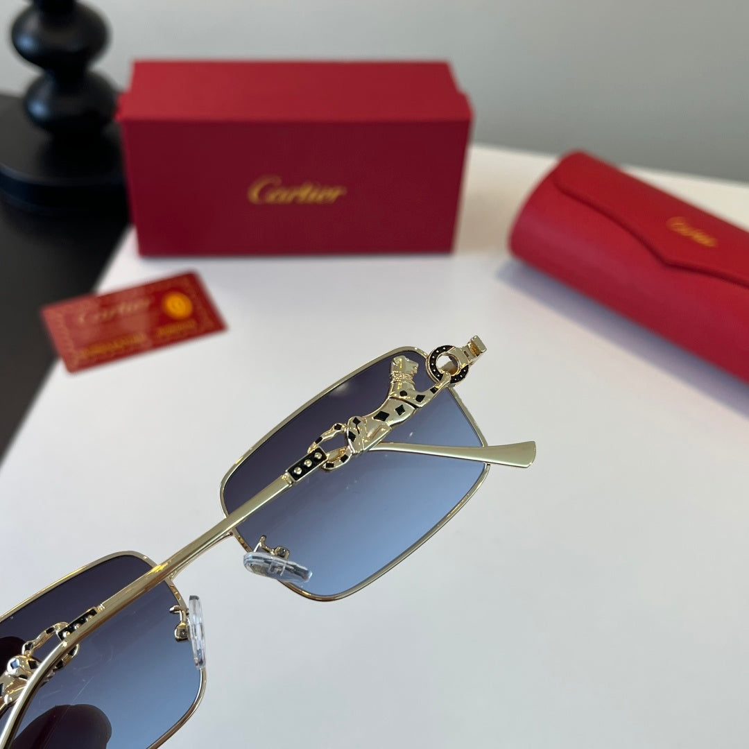 Cartier Lightweight Metal Rimless Silver Lens Sunglasses for Men & Wo - 432248 - detail image 5
