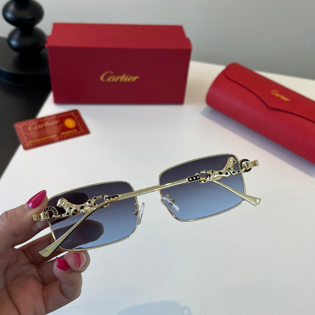 Cartier Lightweight Metal Rimless Silver Lens Sunglasses for Men & Wo - 432248 - detail image 6