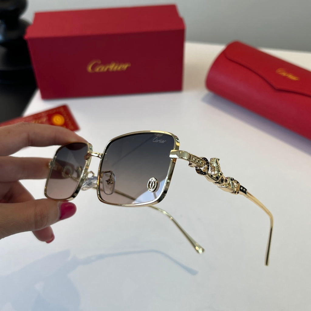 Cartier Lightweight Metal Rimless Silver Lens Sunglasses for Men & Wo - 493677 - detail image 4