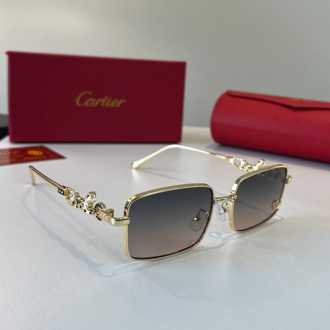 Cartier Lightweight Metal Rimless Silver Lens Sunglasses for Men & Wo - 432249