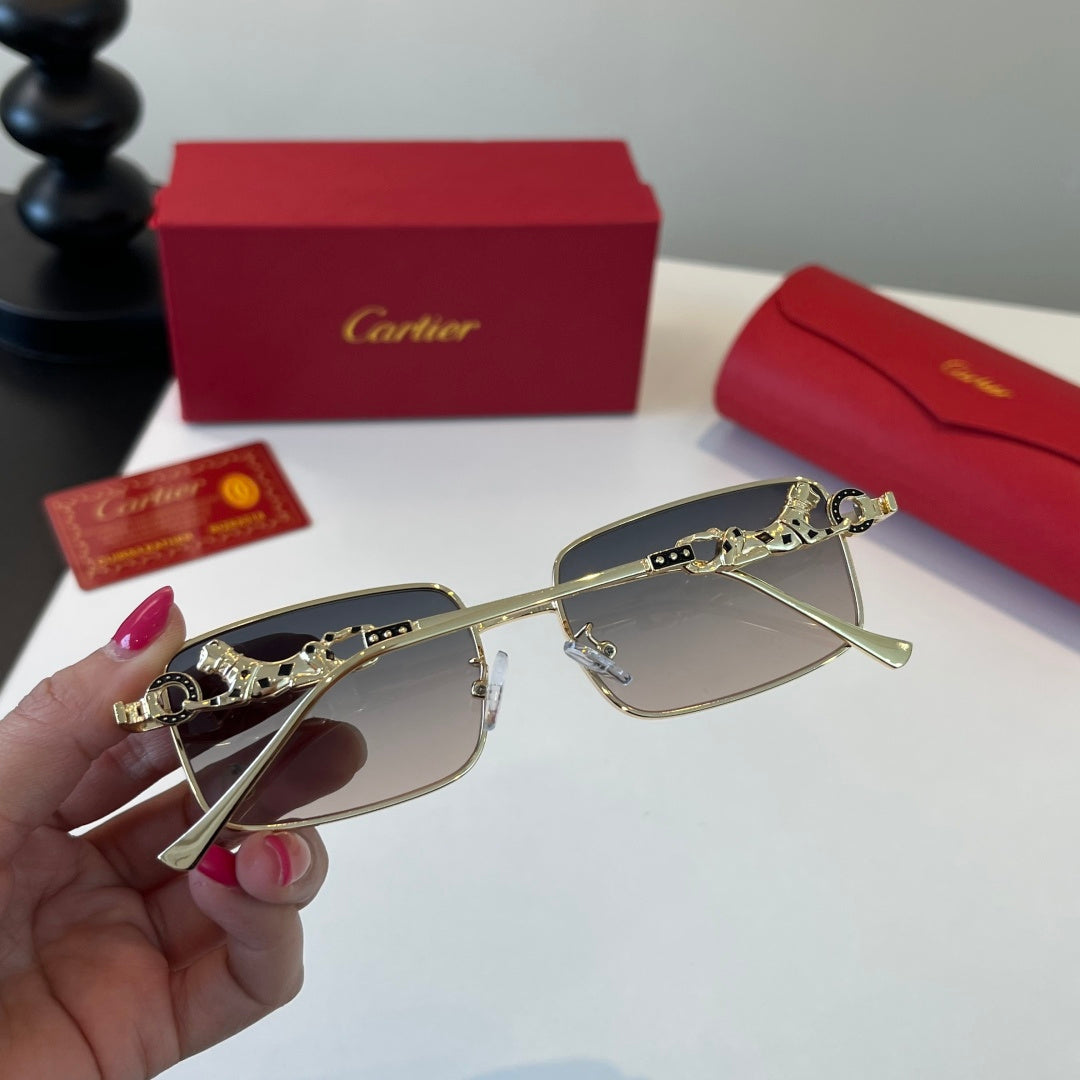 Cartier Lightweight Metal Rimless Silver Lens Sunglasses for Men & Wo - 493677 - detail image 9