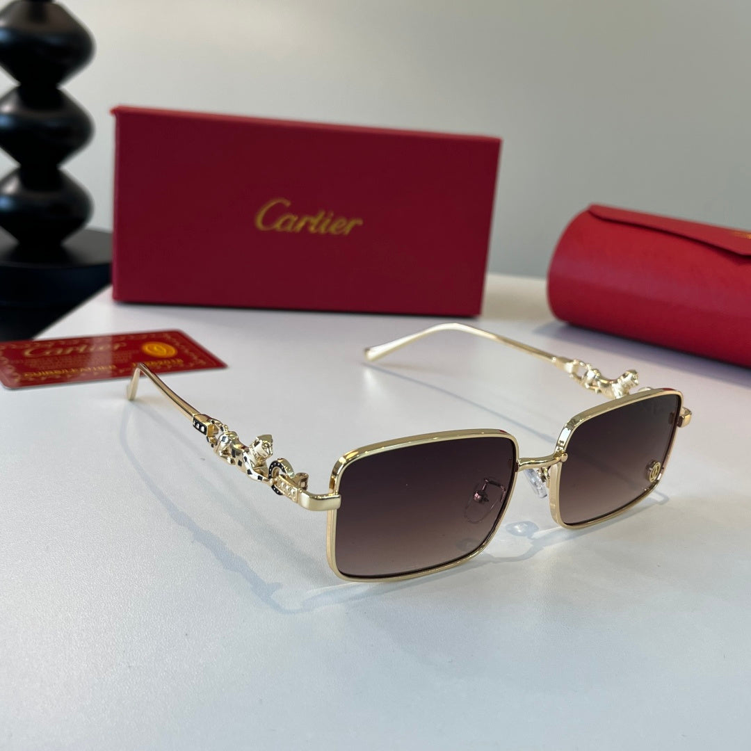 Cartier Lightweight Metal Rimless Silver Lens Sunglasses for Men & Wo - 432250