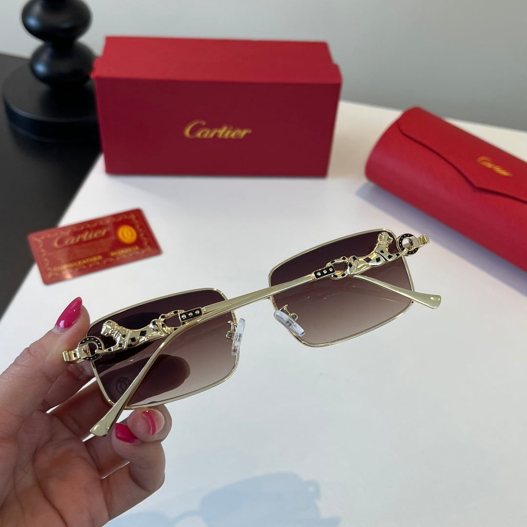 Cartier Lightweight Metal Rimless Silver Lens Sunglasses for Men & Wo - 432250 - detail image 6