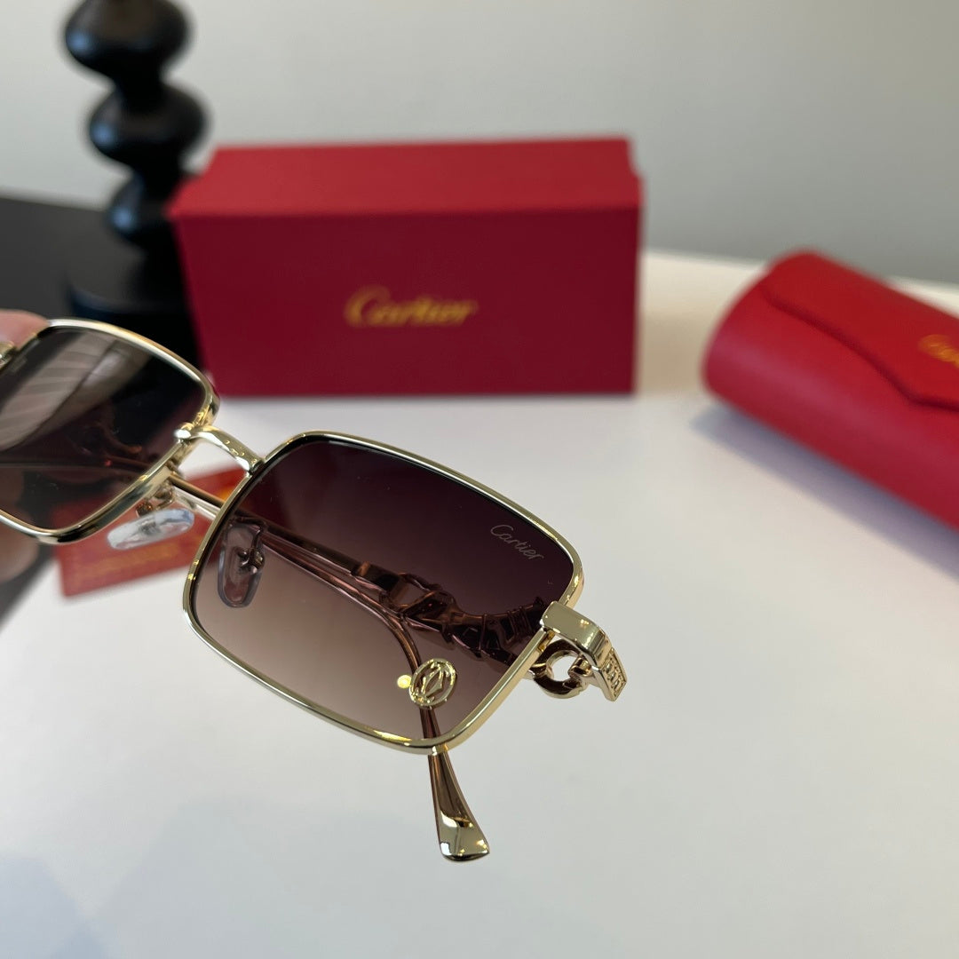 Cartier Lightweight Metal Rimless Silver Lens Sunglasses for Men & Wo - 493678 - detail image 4