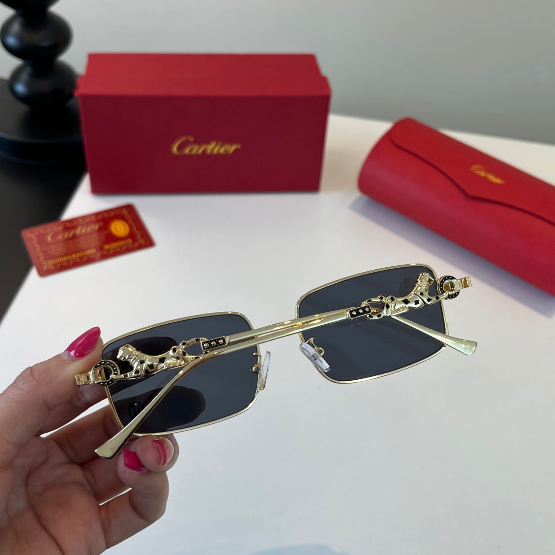 Cartier Lightweight Metal Rimless Silver Lens Sunglasses for Men & Wo - 432251 - detail image 8