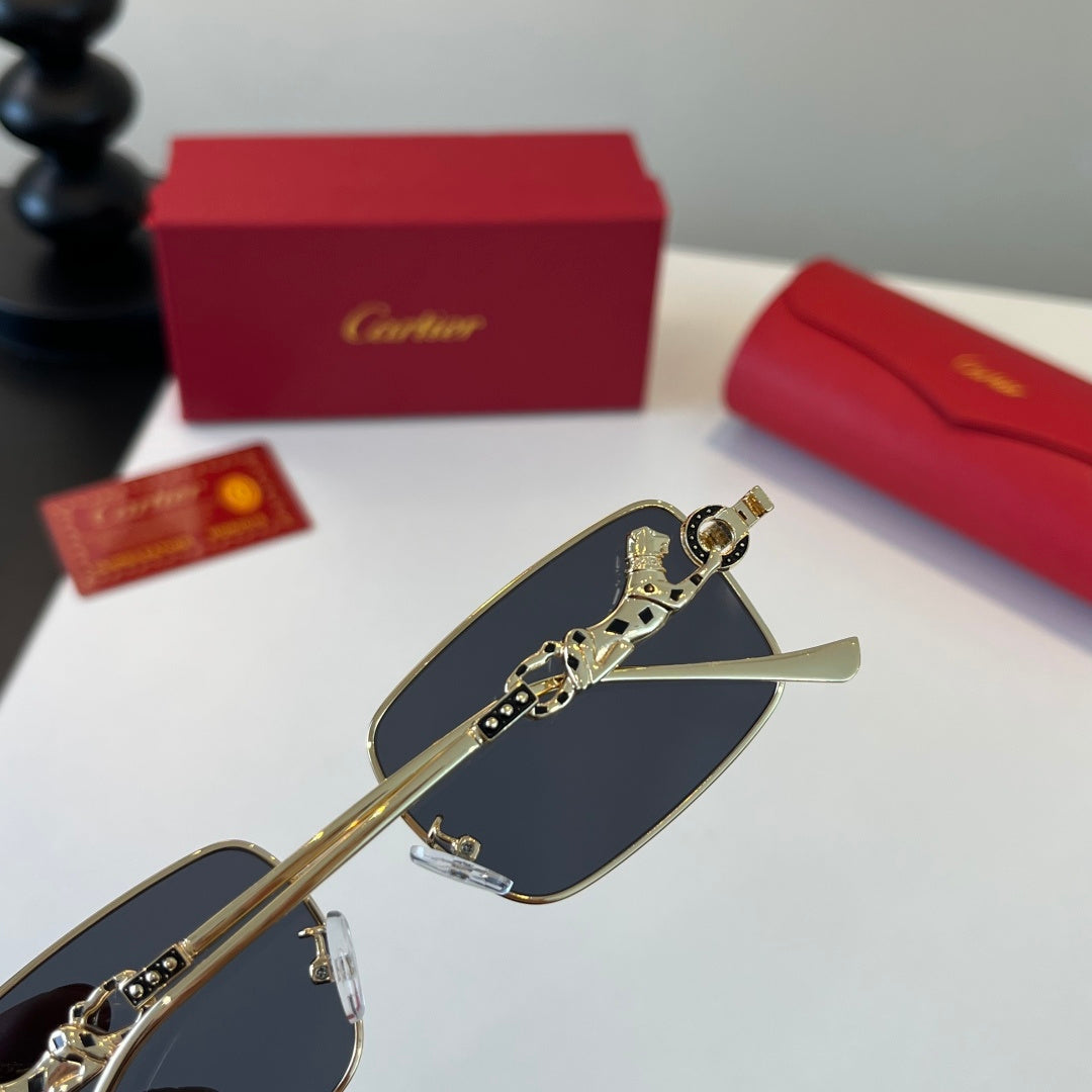 Cartier Lightweight Metal Rimless Silver Lens Sunglasses for Men & Wo - 432251 - detail image 7