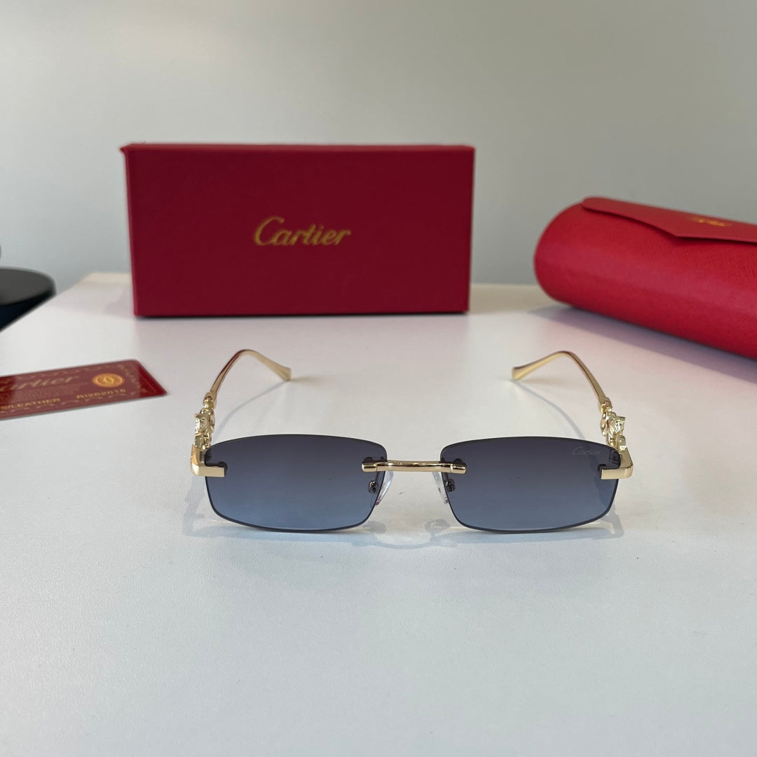 Cartier Lightweight Metal Rimless Silver Lens Sunglasses for Men & Wo - 432253 - detail image 2
